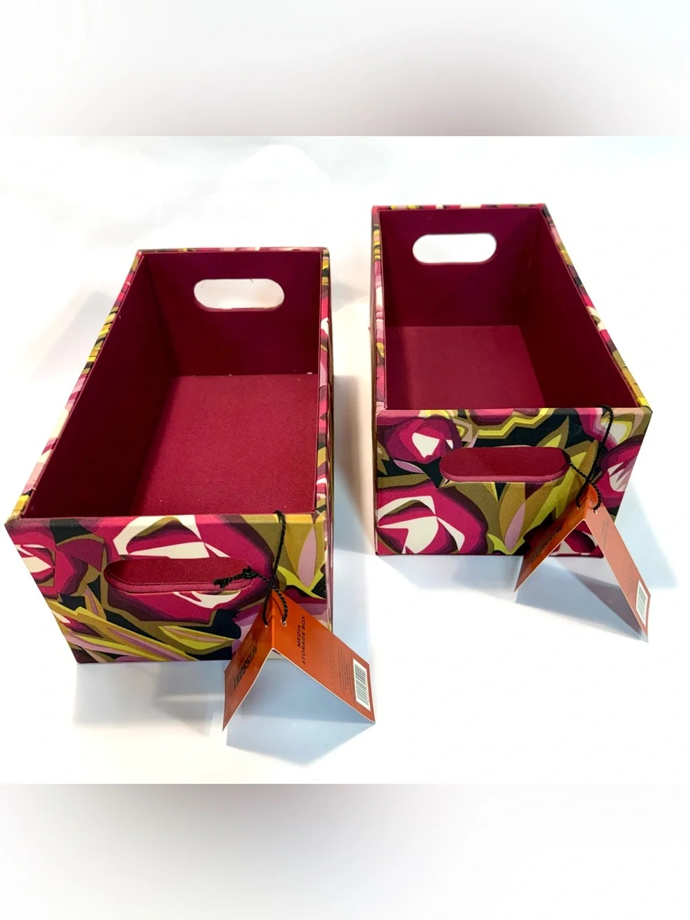 NWT Missoni for Target from 2011 Set of 2 Media Storage Boxes 11